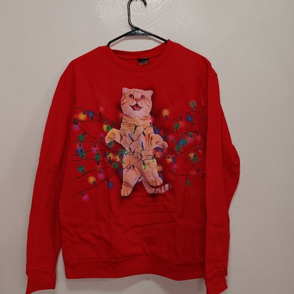 Christmas sweatshirt with lights size XL Women. - Picture 3 of 5